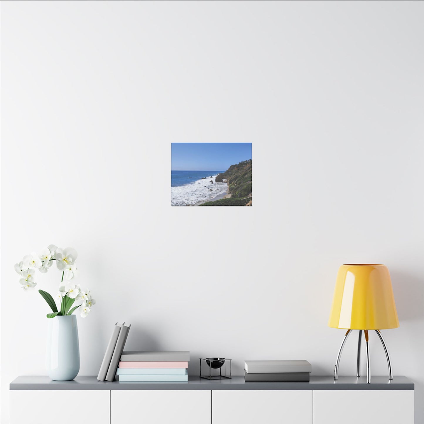 OCEAN SERENE COASTAL LANDSCAPE MATTE CANVAS PRINT WALL ART - Varnish & Vibe