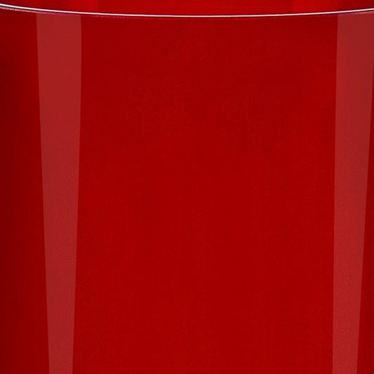 11" RED GLASS TABLE VASE