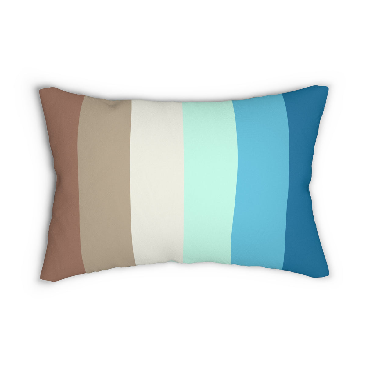 OCEAN STRIPED SPUN POLYESTER LUMBAR PILLOW - Varnish & Vibe