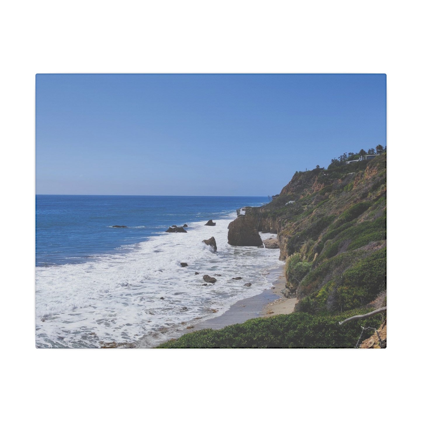 OCEAN SERENE COASTAL LANDSCAPE MATTE CANVAS PRINT WALL ART - Varnish & Vibe