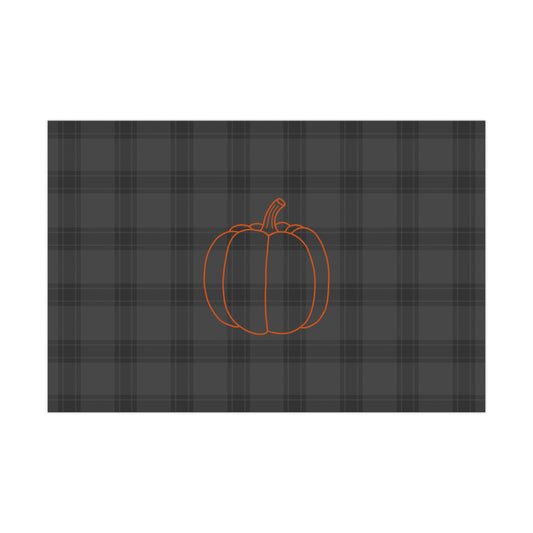 Pumpkin on Plaid Halloween Edition Eco-Friendly Gift Wrap Papers