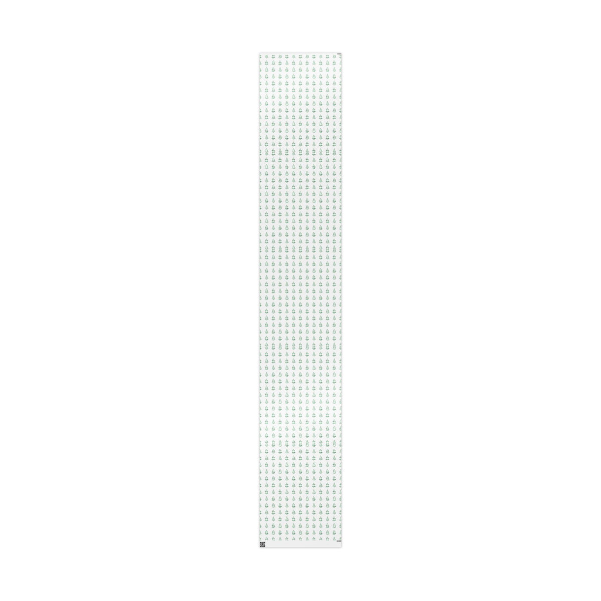 Christmas Tree Pattern Wrapping Paper Roll — Green Sketch Holiday Gift Wrap - Varnish & Vibe