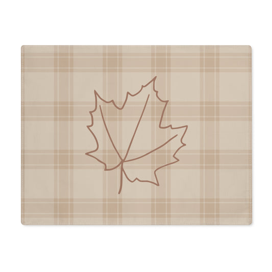 Maple Leaf on Plaid Fall Placemat