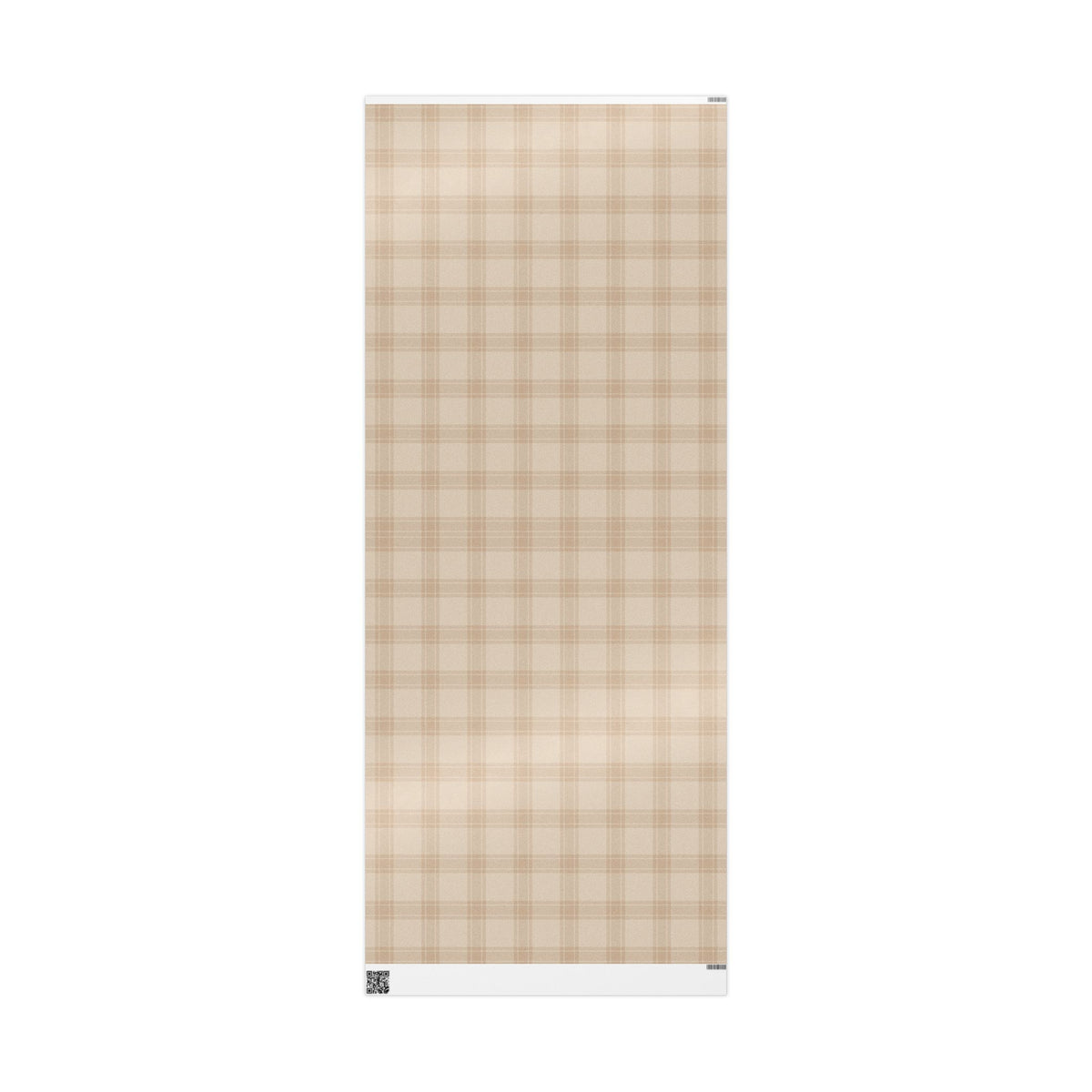 Neutral Plaid Wrapping Paper Roll – Beige Grid Gift Wrap for Weddings & Birthdays - Varnish & Vibe