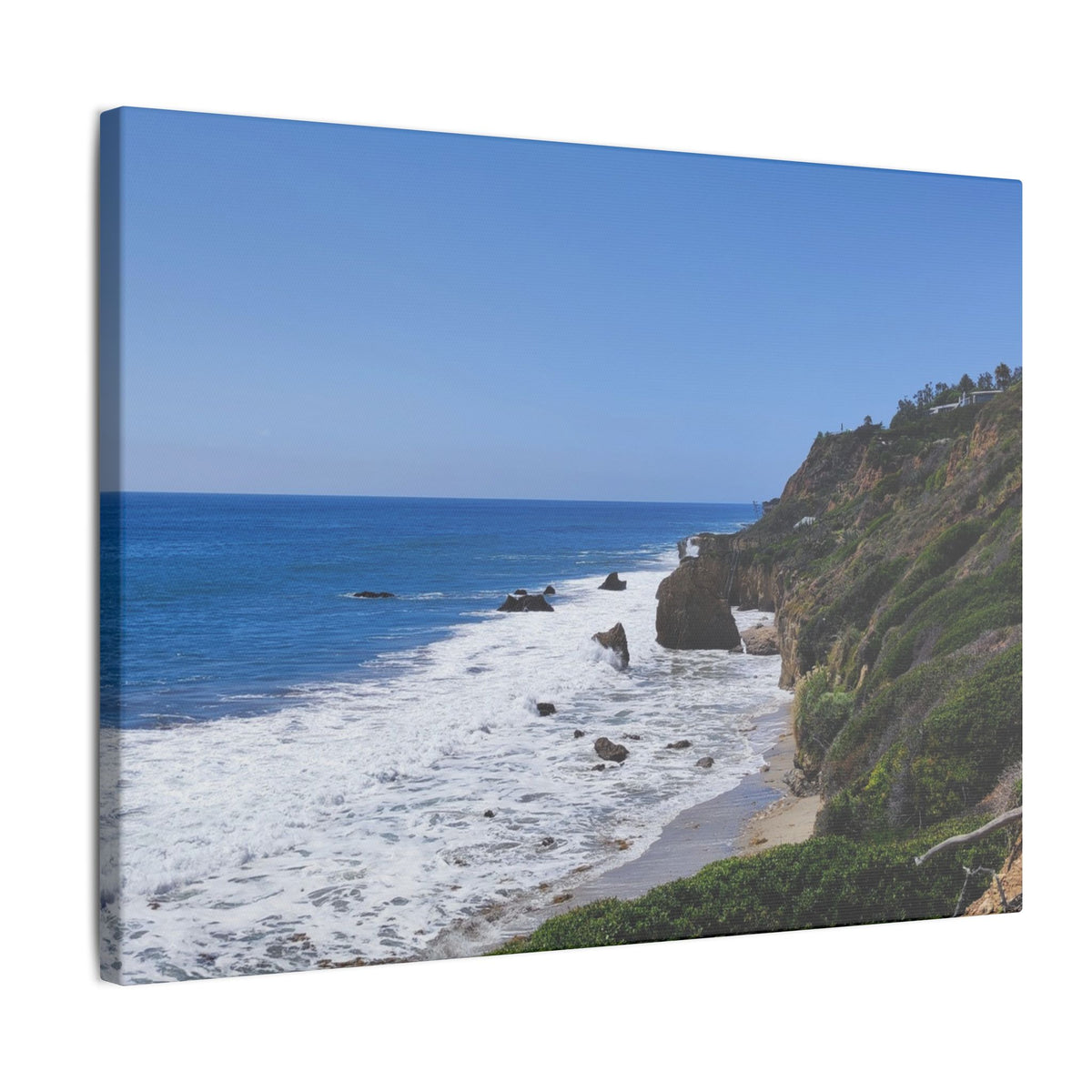 OCEAN SERENE COASTAL LANDSCAPE MATTE CANVAS PRINT WALL ART - Varnish & Vibe