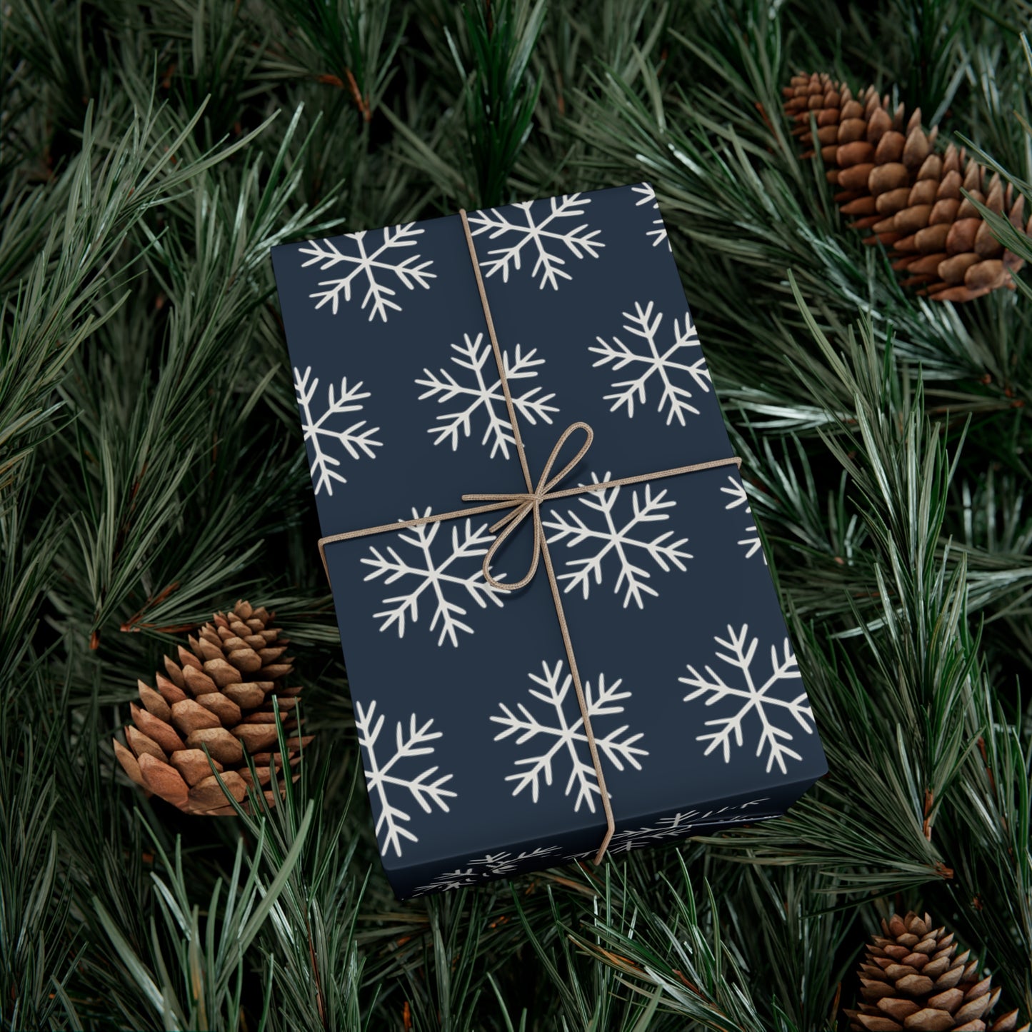 Blue Snowflakes Gift Wrapping Papers - Varnish & Vibe