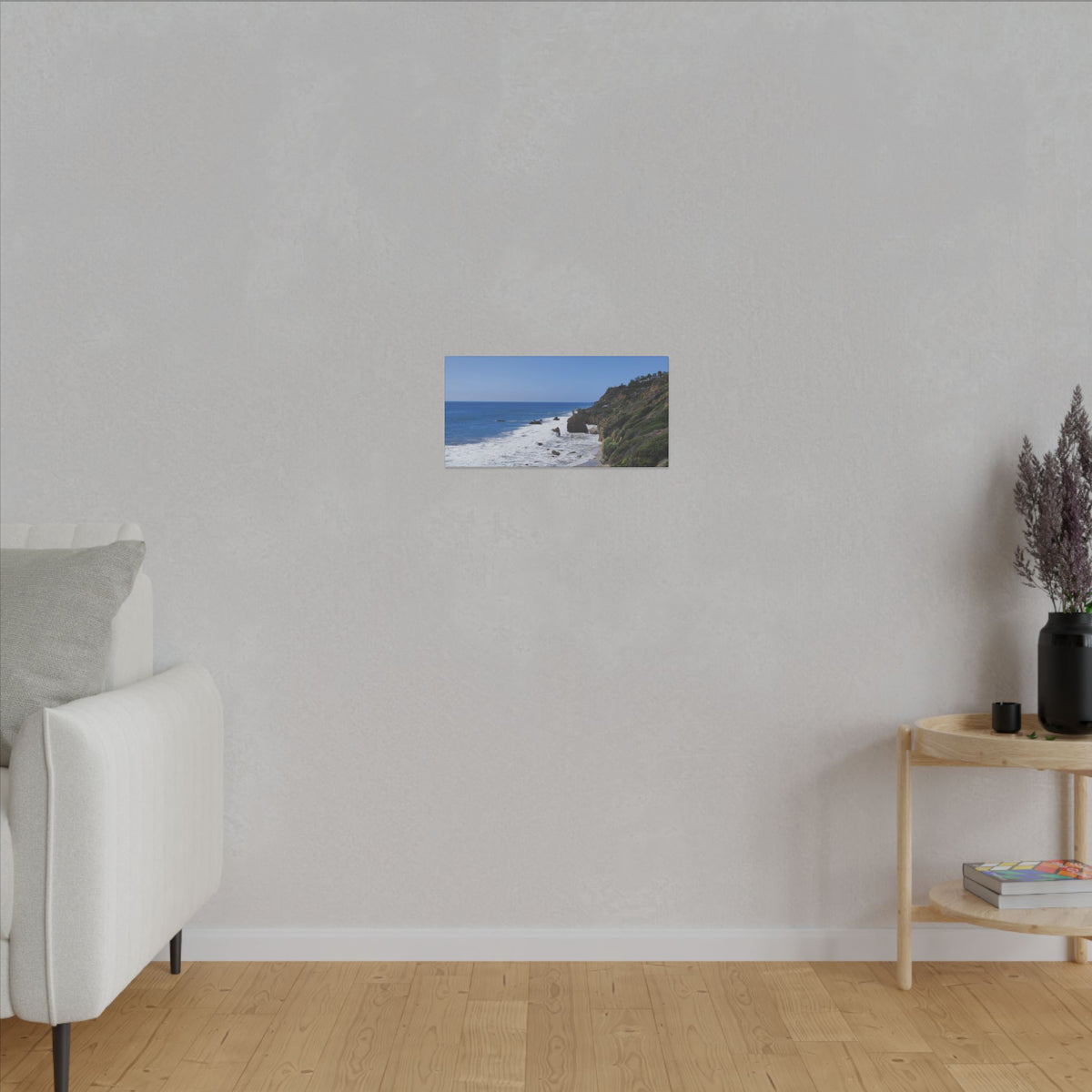OCEAN SERENE COASTAL LANDSCAPE MATTE CANVAS PRINT WALL ART - Varnish & Vibe