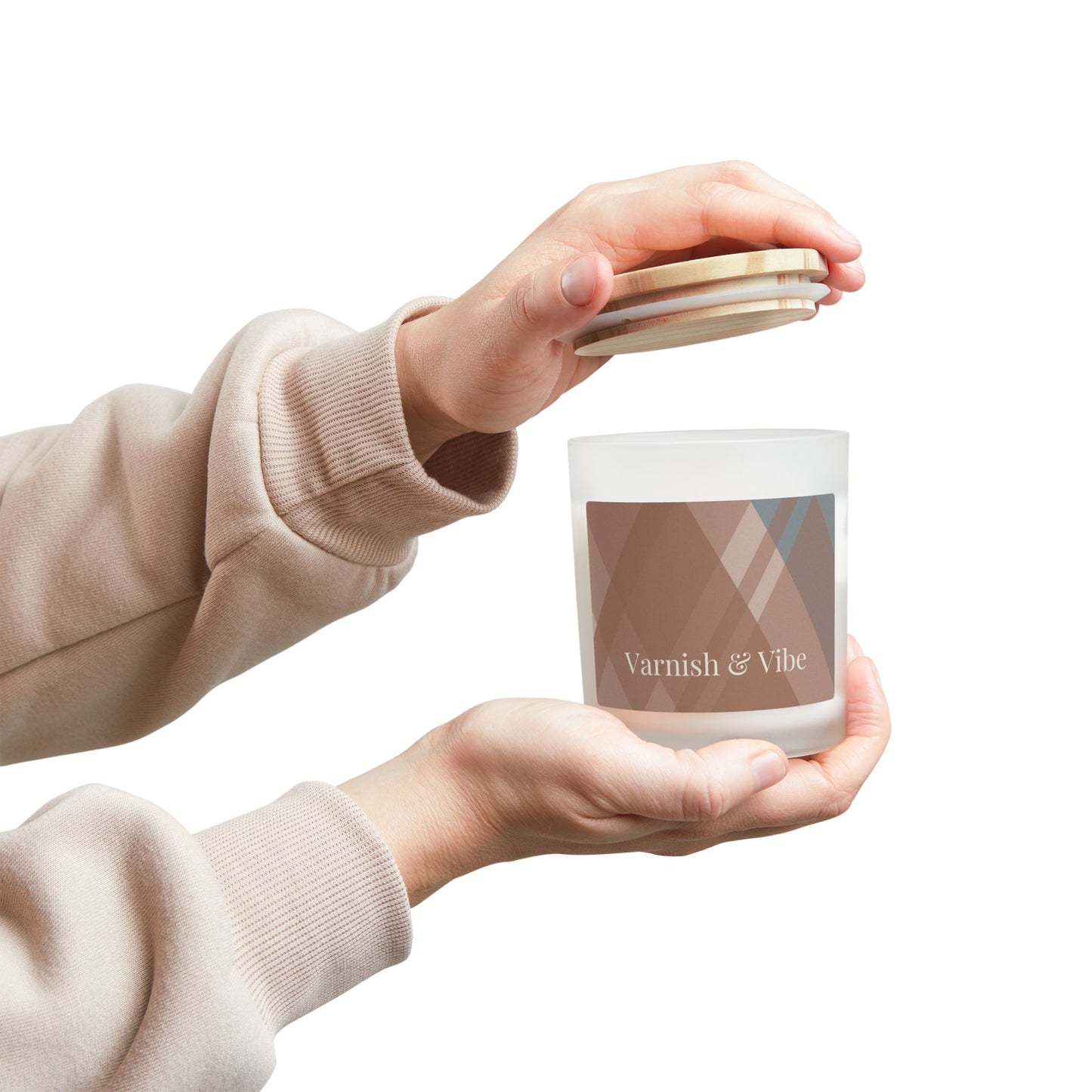 MOCHA MOUSSE 11oz FROSTED GLASS CANDLE - Varnish & Vibe