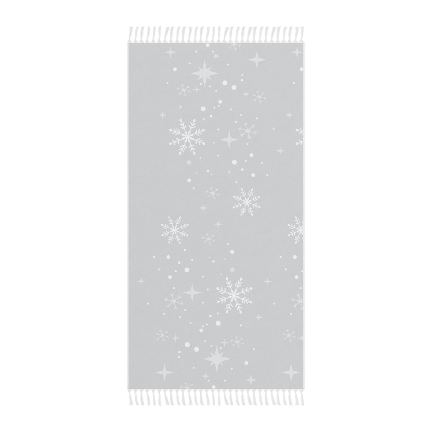 Christmas Blue Tartan Winter Boho Beach Cloth - Varnish & Vibe
