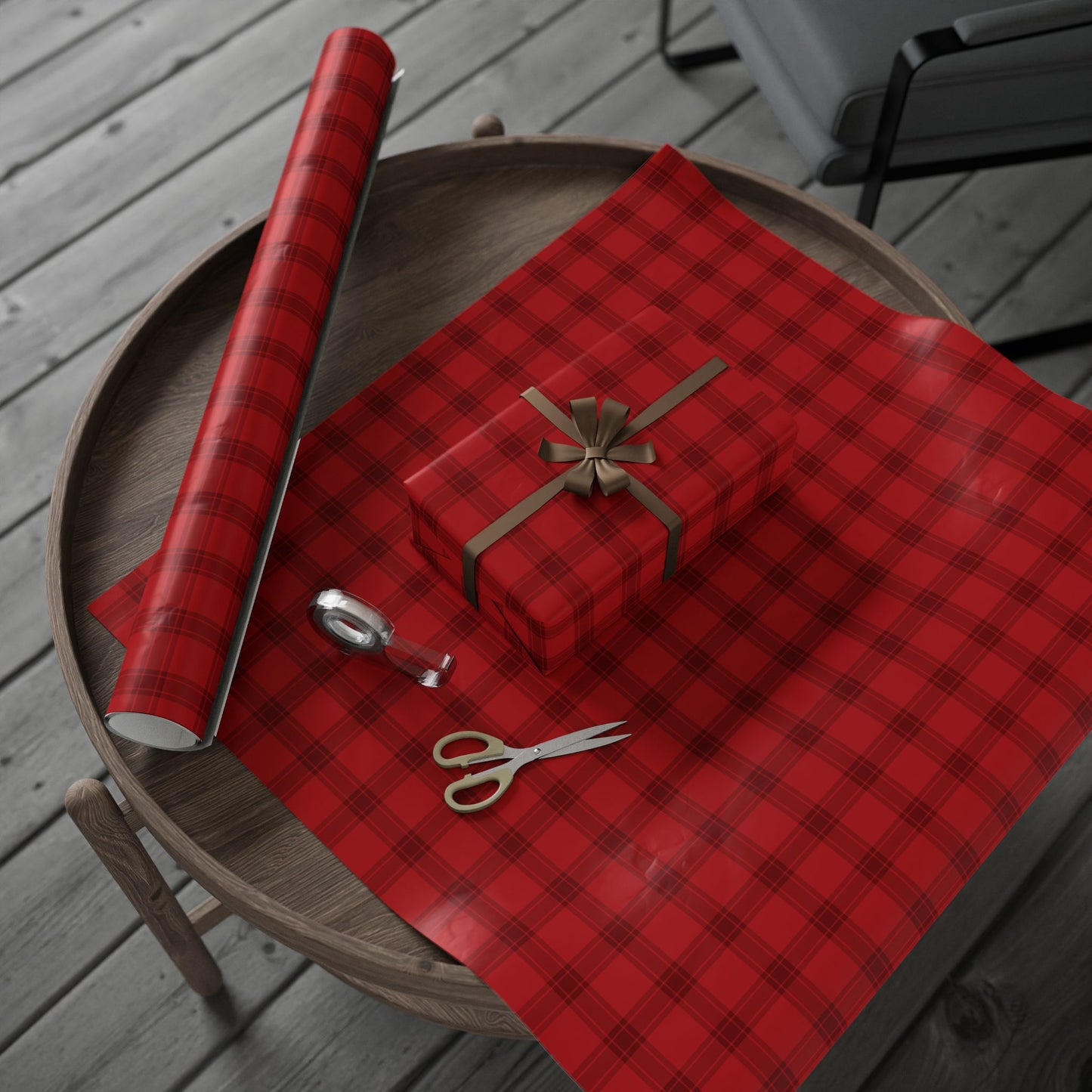 Red Tartan Wrapping Papers - Varnish & Vibe