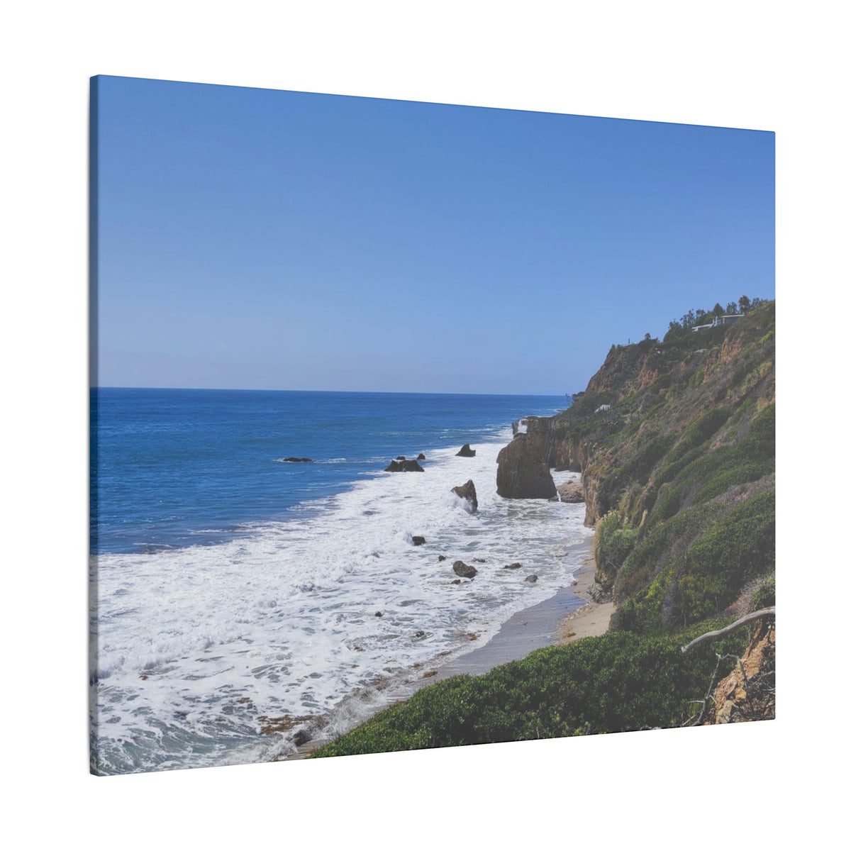 OCEAN SERENE COASTAL LANDSCAPE MATTE CANVAS PRINT WALL ART - Varnish & Vibe