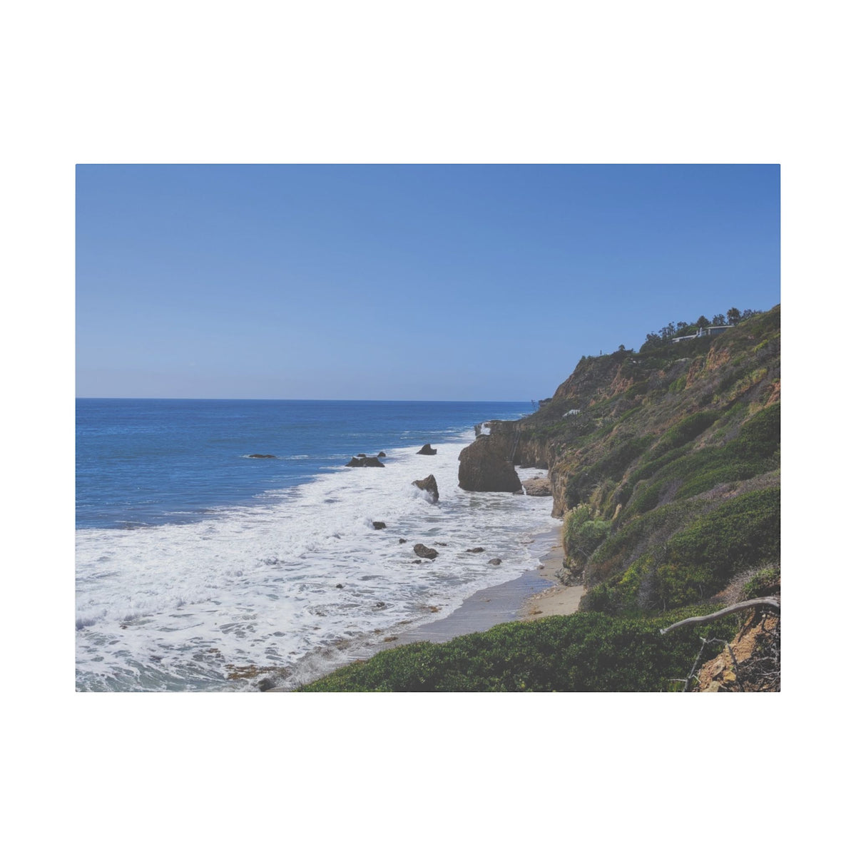 OCEAN SERENE COASTAL LANDSCAPE MATTE CANVAS PRINT WALL ART - Varnish & Vibe