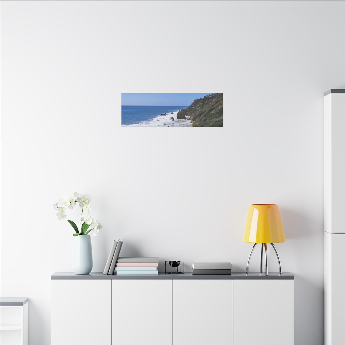 OCEAN SERENE COASTAL LANDSCAPE MATTE CANVAS PRINT WALL ART - Varnish & Vibe
