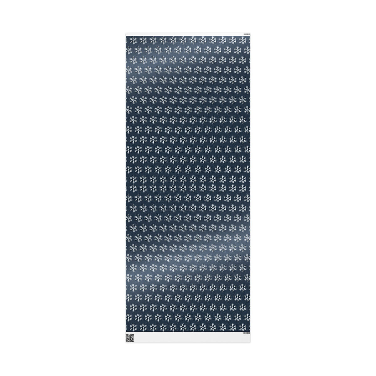 Snowflake Wrapping Paper - Navy Holiday Gift Wrap Roll - Varnish & Vibe