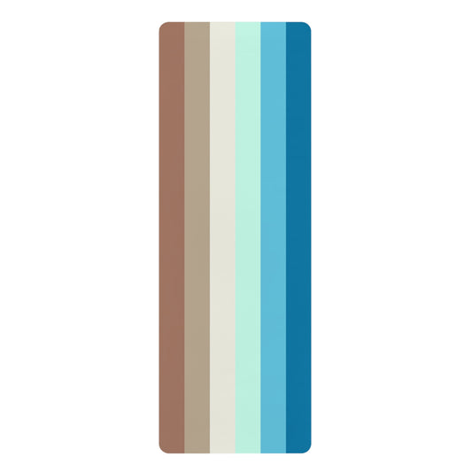 OCEAN STRIPED RUBBER YOGA MAT