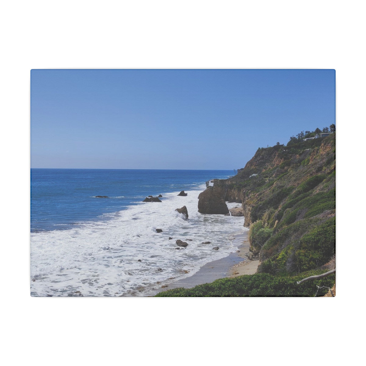 OCEAN SERENE COASTAL LANDSCAPE MATTE CANVAS PRINT WALL ART - Varnish & Vibe