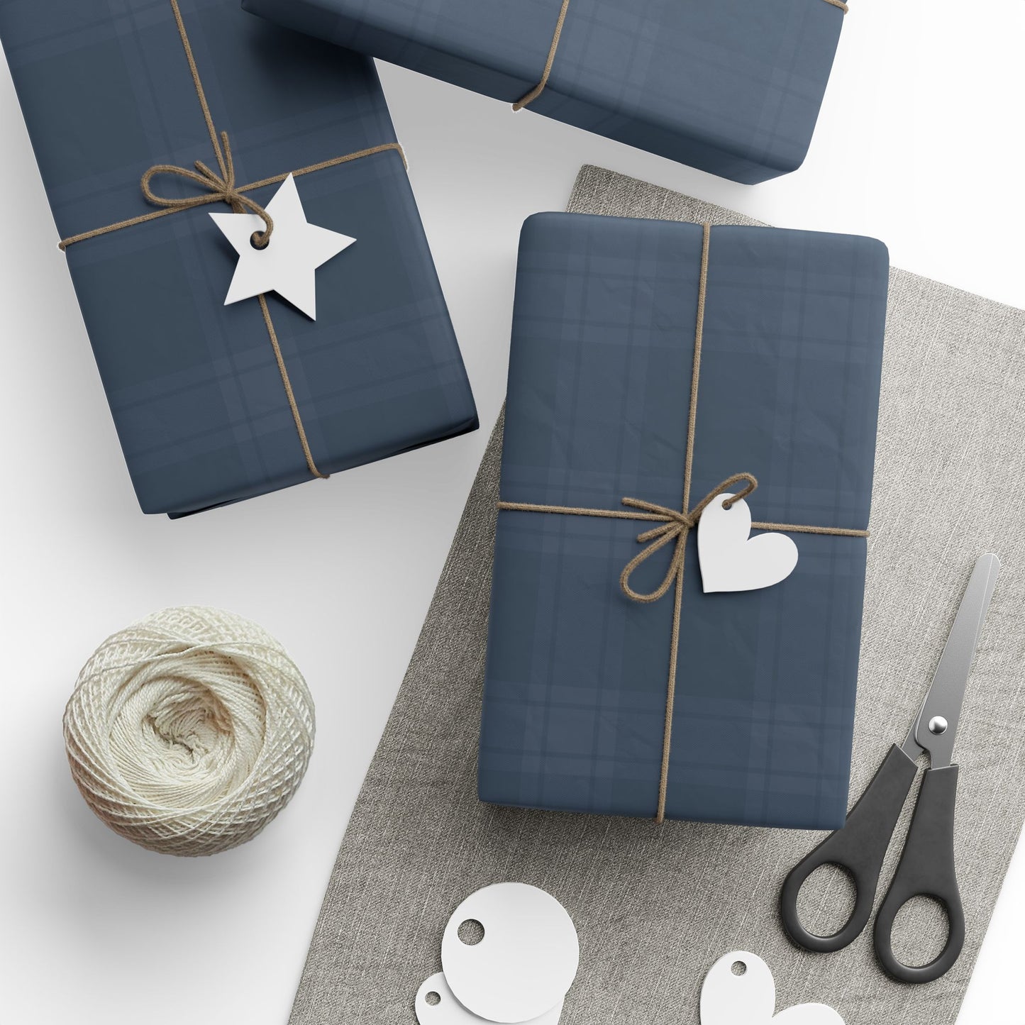 Blue Tartan Wrapping Papers - Varnish & Vibe