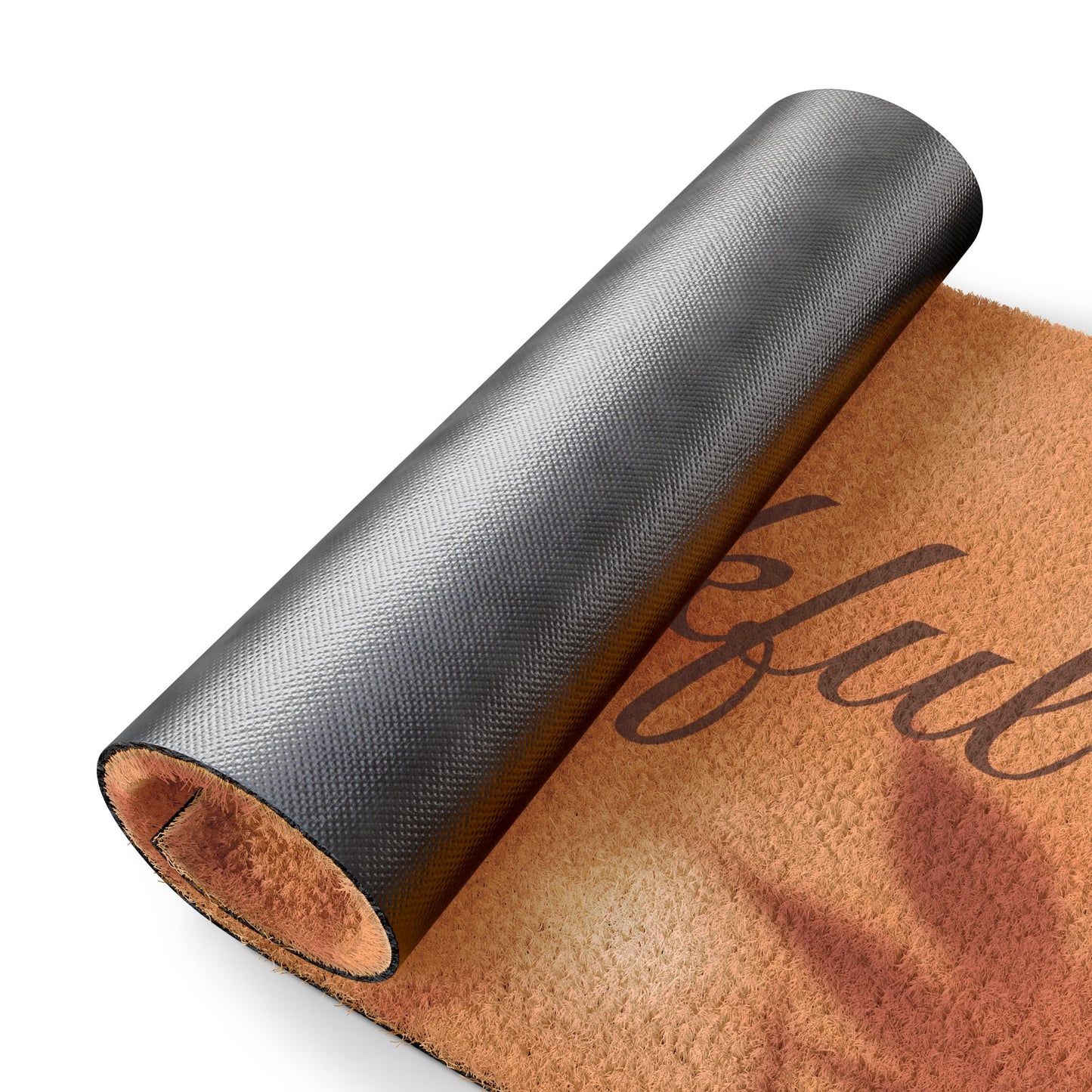 Thankful Script Thanksgiving Fall Leaves Doormat