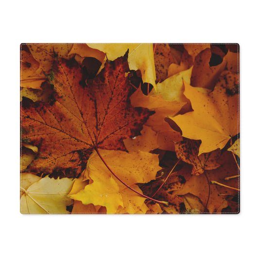 Golden Leaves Textured Fall Foliage Placemat