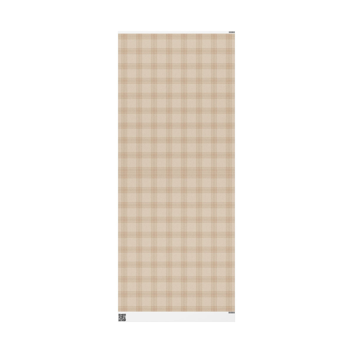 Neutral Plaid Wrapping Paper Roll – Beige Grid Gift Wrap for Weddings & Birthdays - Varnish & Vibe