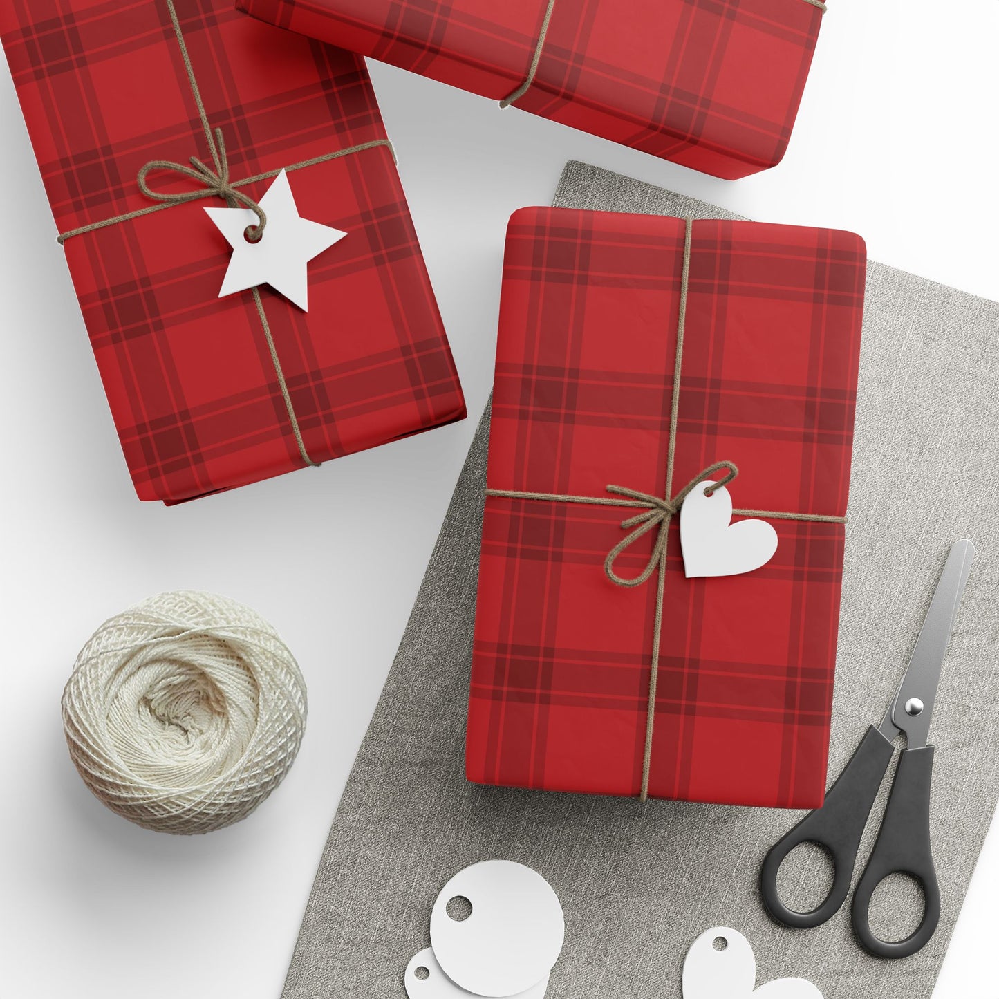 Red Tartan Wrapping Papers - Varnish & Vibe