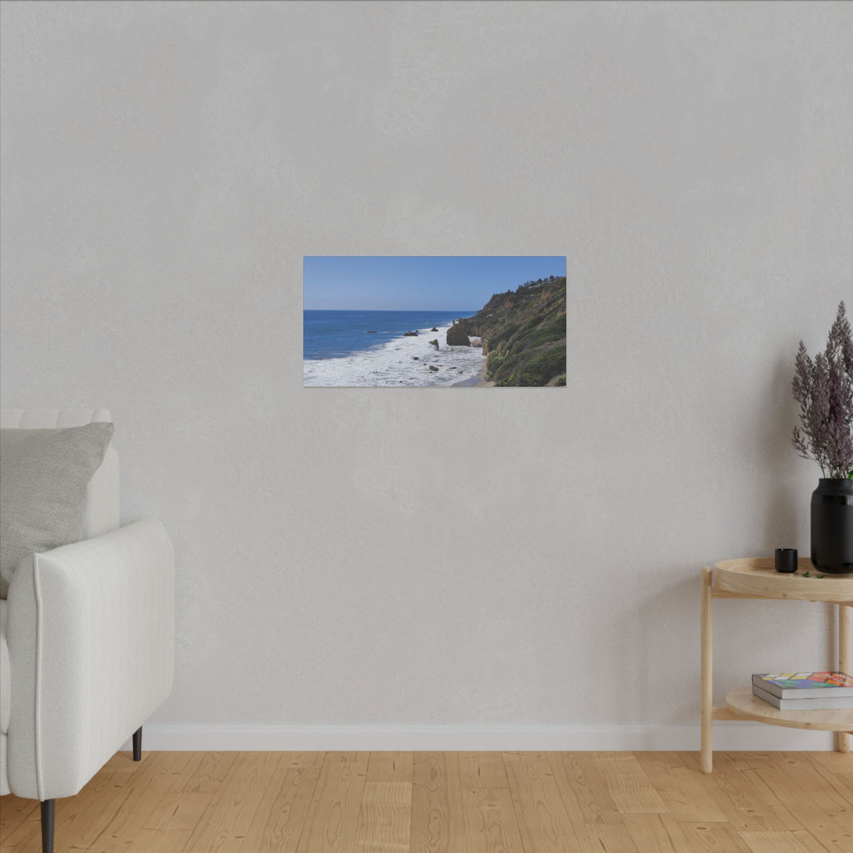 OCEAN SERENE COASTAL LANDSCAPE MATTE CANVAS PRINT WALL ART - Varnish & Vibe