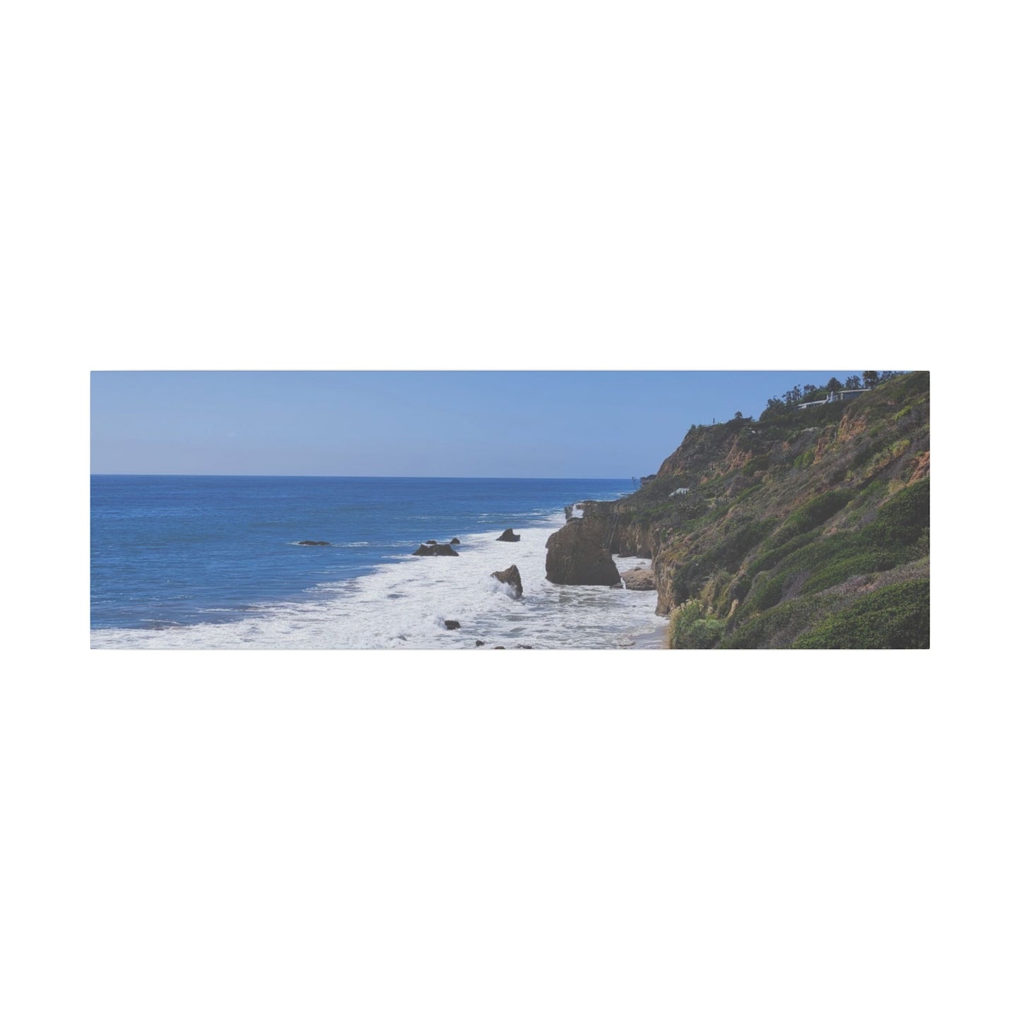 OCEAN SERENE COASTAL LANDSCAPE MATTE CANVAS PRINT WALL ART - Varnish & Vibe