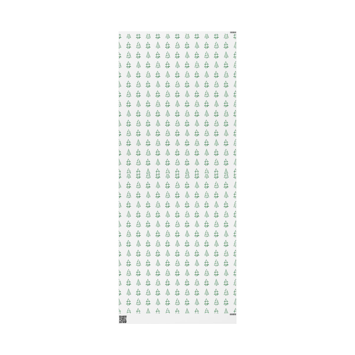 Christmas Tree Pattern Wrapping Paper Roll — Green Sketch Holiday Gift Wrap - Varnish & Vibe