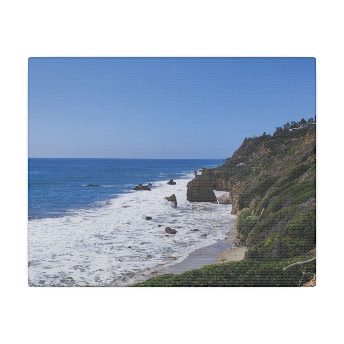 OCEAN SERENE COASTAL LANDSCAPE MATTE CANVAS PRINT WALL ART - Varnish & Vibe
