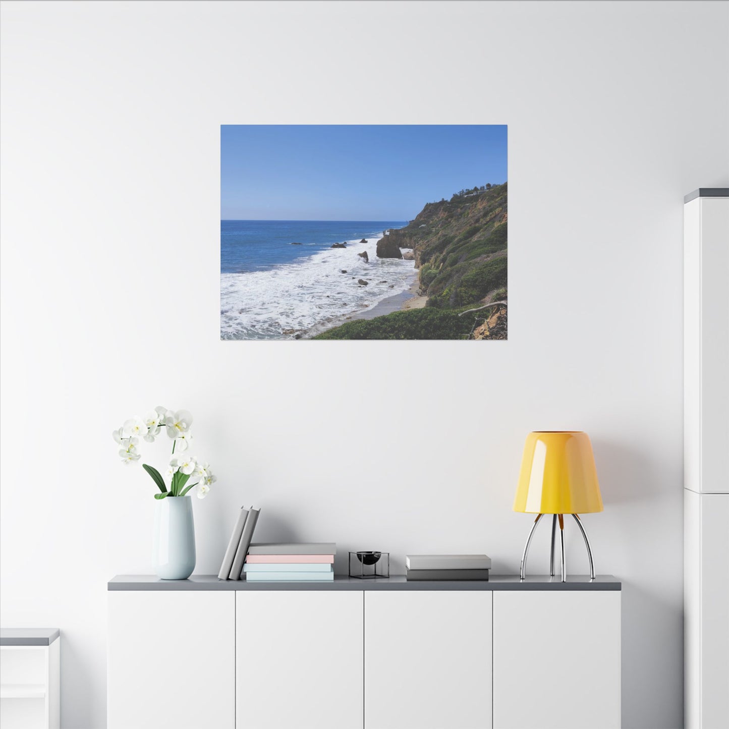 OCEAN SERENE COASTAL LANDSCAPE MATTE CANVAS PRINT WALL ART
