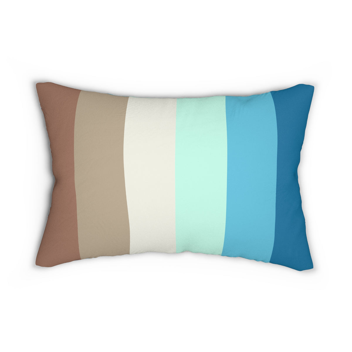 OCEAN STRIPED SPUN POLYESTER LUMBAR PILLOW - Varnish & Vibe