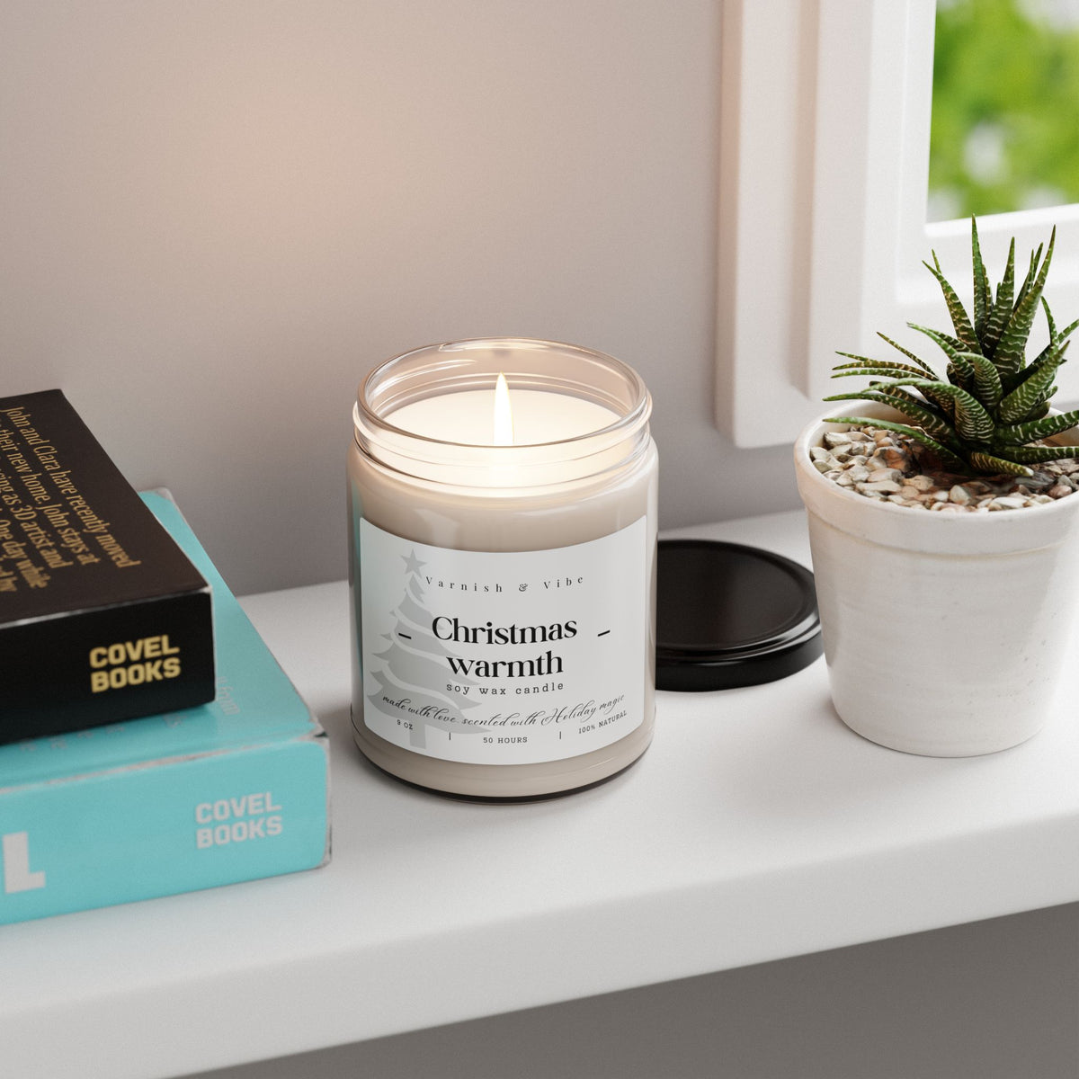 Christmas Vegan Natural Soy Candle, 9oz