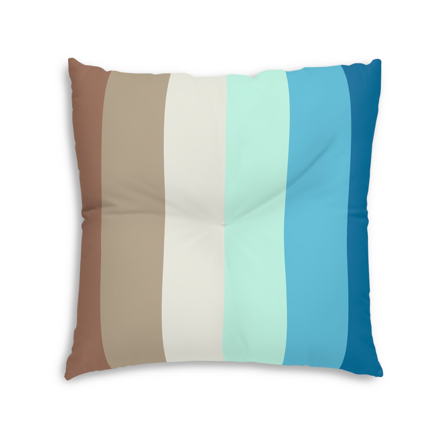 OCEAN STRIPED TUFTED FLOOR PILLOW