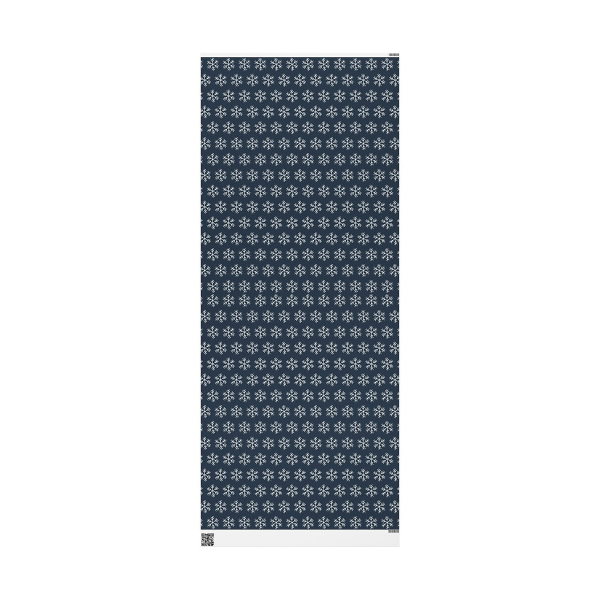 Snowflake Wrapping Paper - Navy Holiday Gift Wrap Roll - Varnish & Vibe
