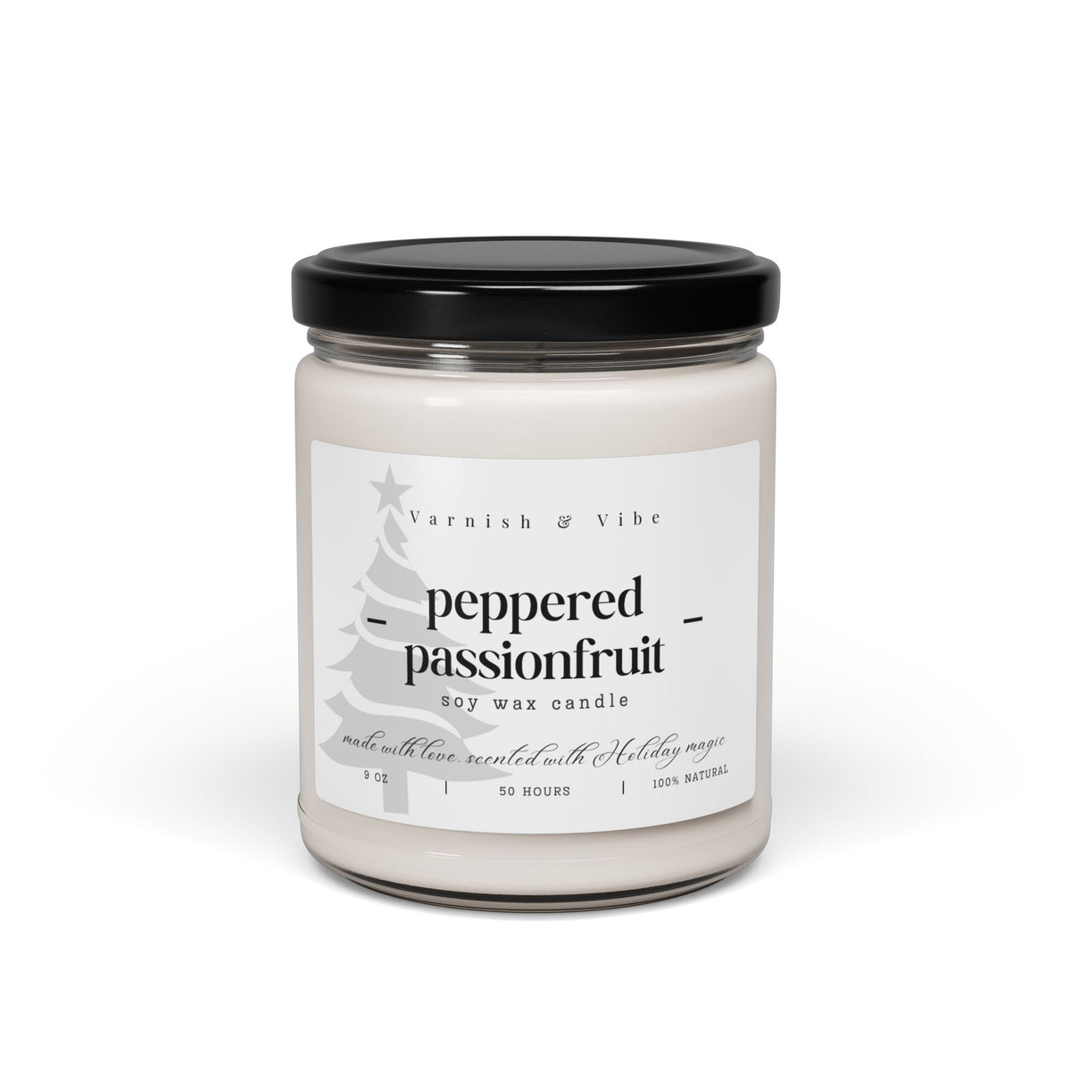 Christmas Vegan Natural Soy Candle, 9oz