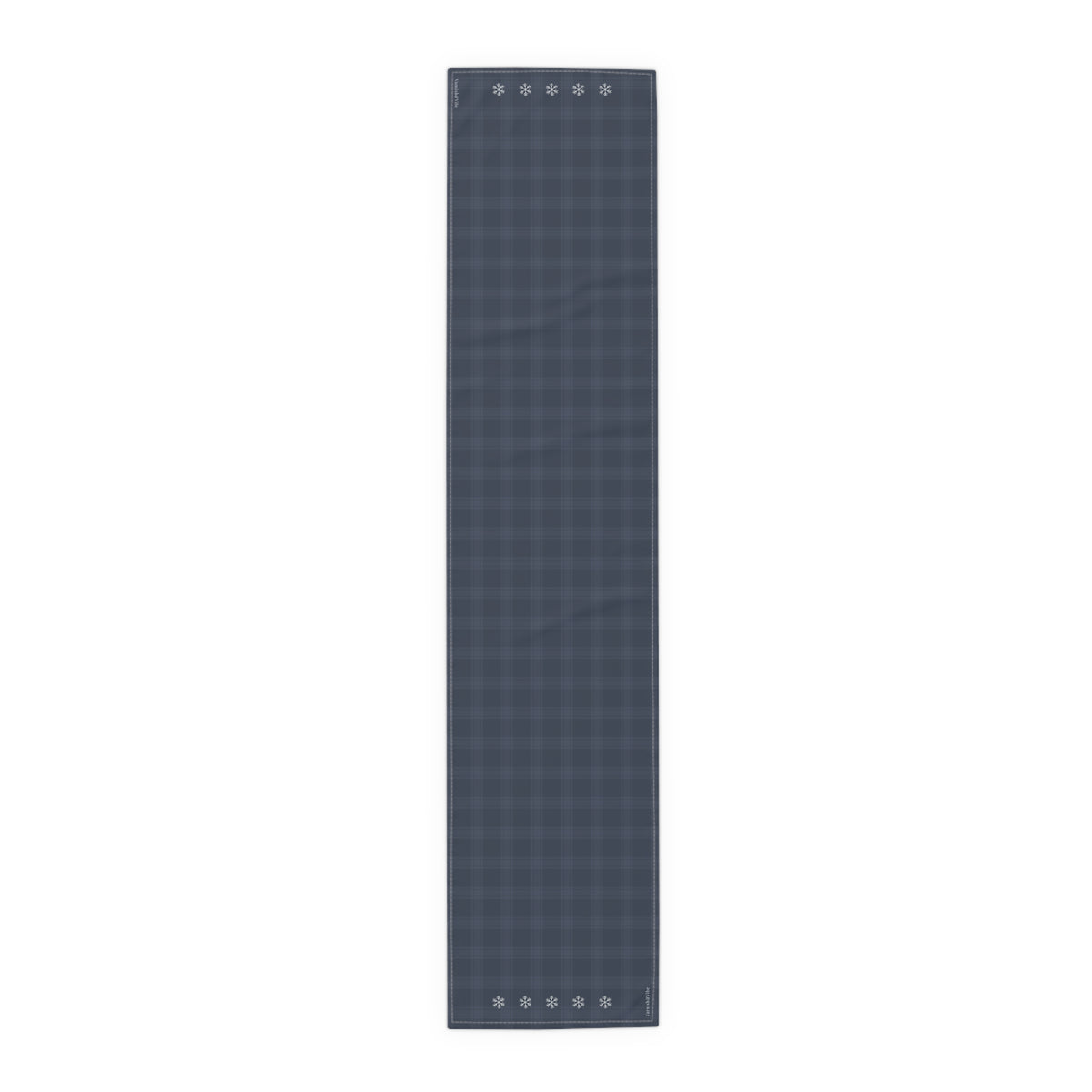 Blue Tartan Snowflakes Table Runner (Cotton, Poly) - Varnish & Vibe