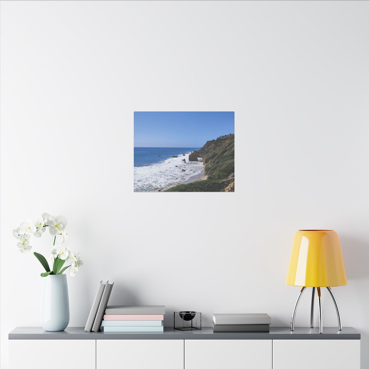 OCEAN SERENE COASTAL LANDSCAPE MATTE CANVAS PRINT WALL ART - Varnish & Vibe