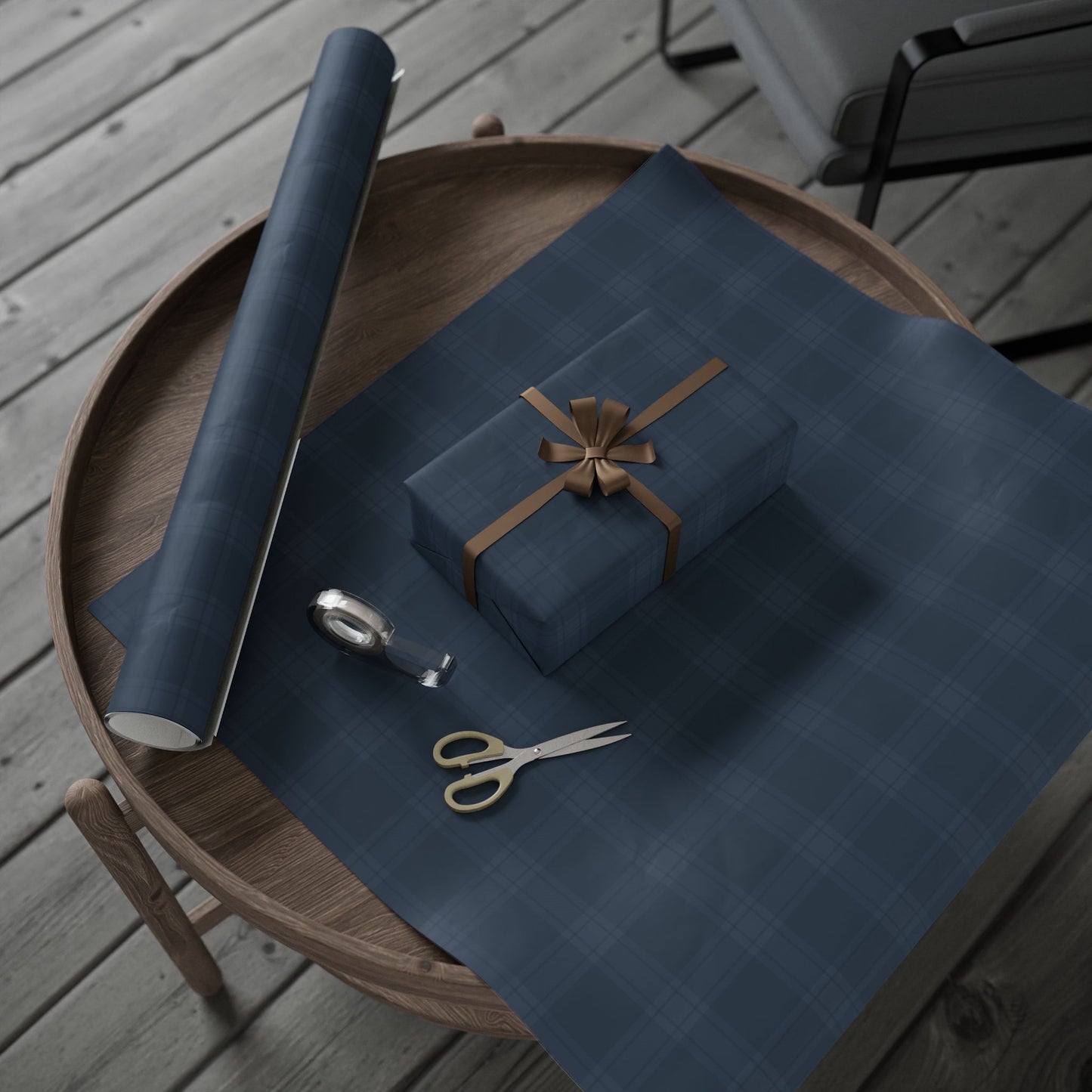 Blue Tartan Wrapping Papers - Varnish & Vibe