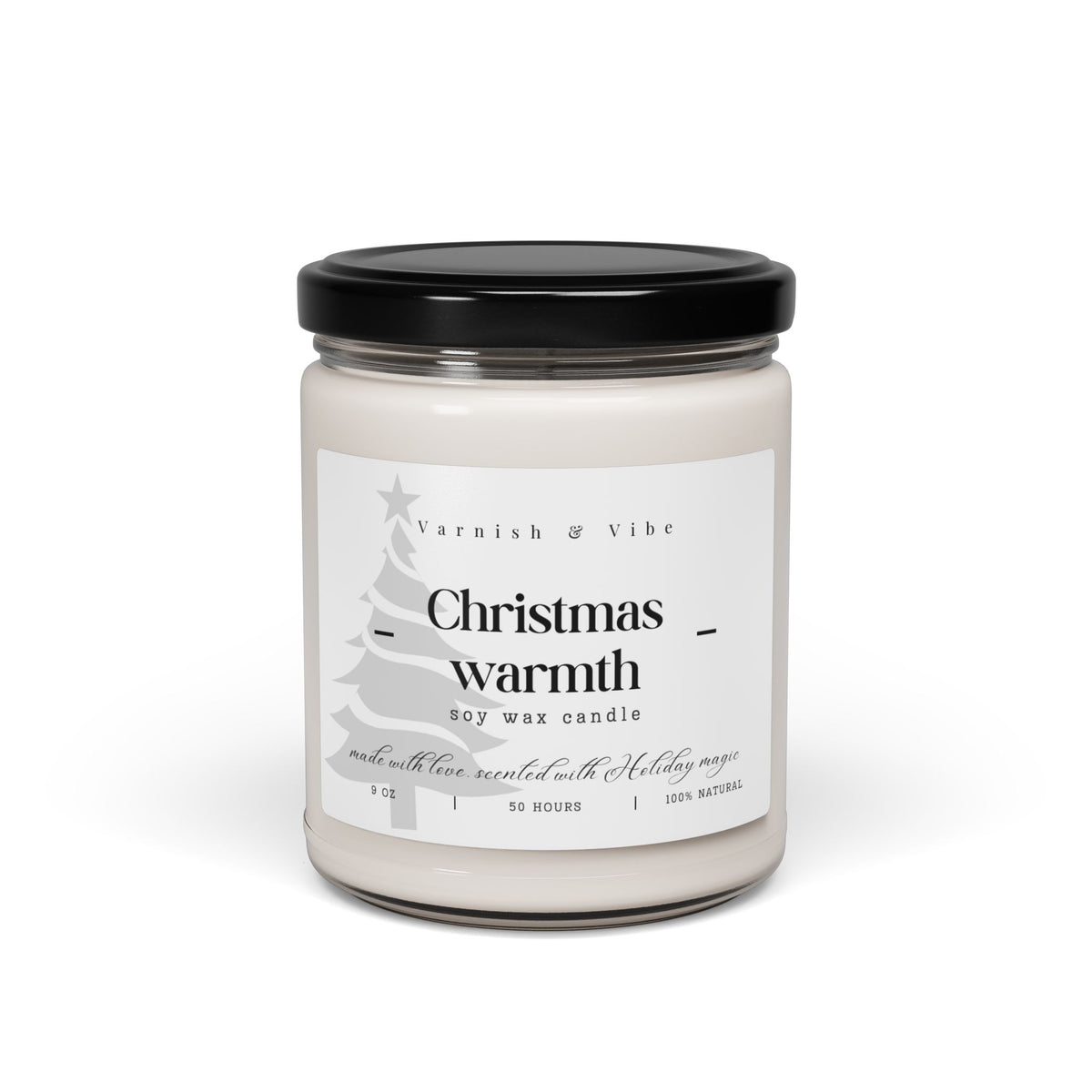 Christmas Vegan Natural Soy Candle, 9oz