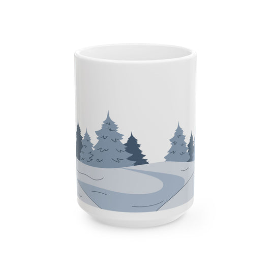 Winter Ceramic Mug, (11oz, 15oz) - Varnish & Vibe