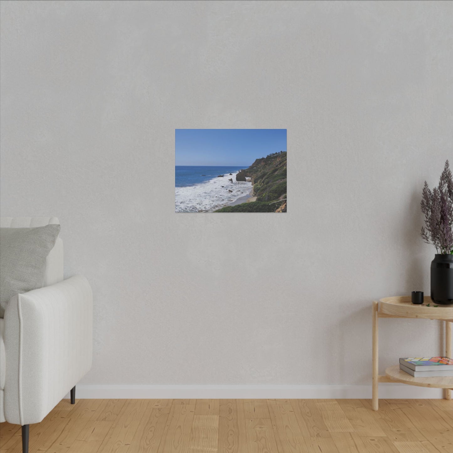OCEAN SERENE COASTAL LANDSCAPE MATTE CANVAS PRINT WALL ART - Varnish & Vibe