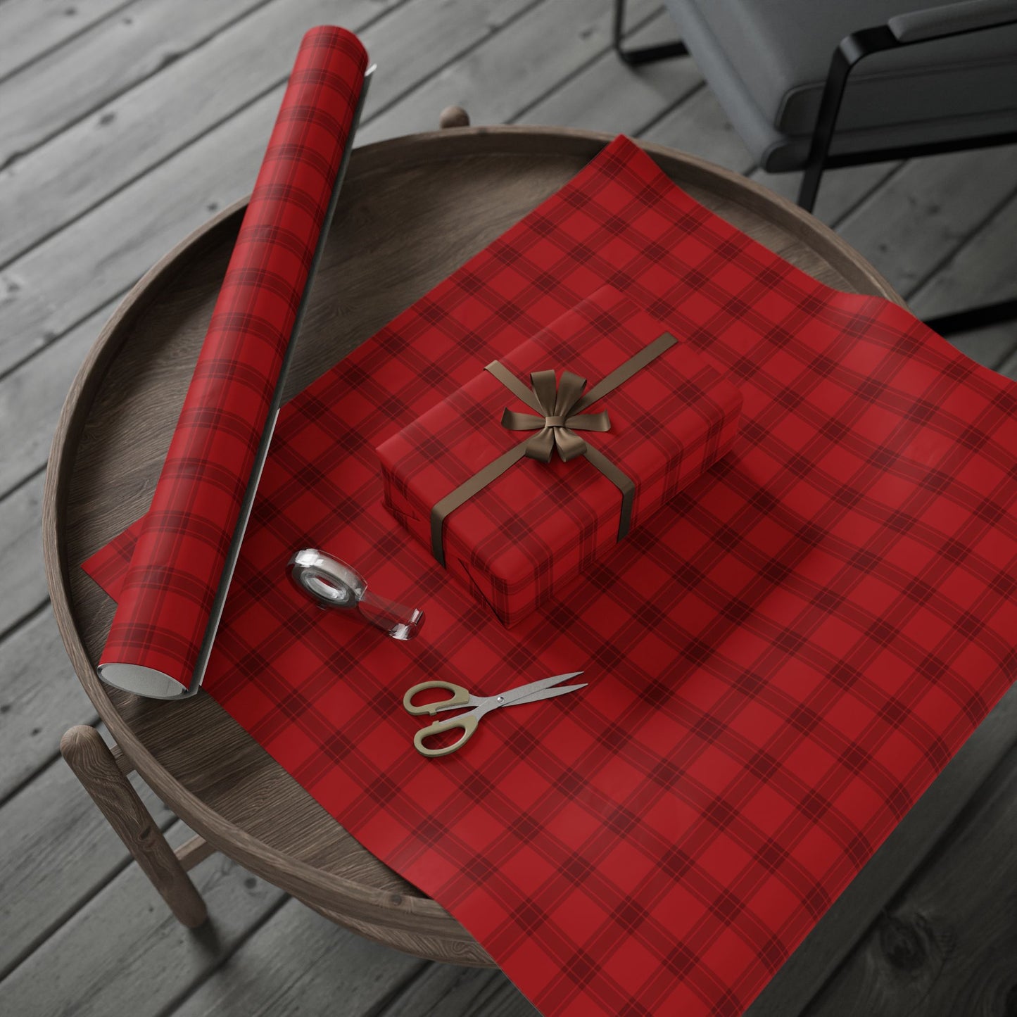 Red Tartan Wrapping Papers - Varnish & Vibe