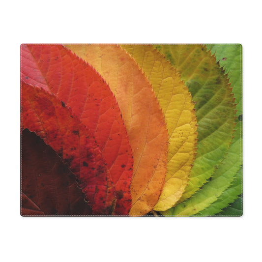 Gradient Leaves Autumn Spectrum Fall Placemat