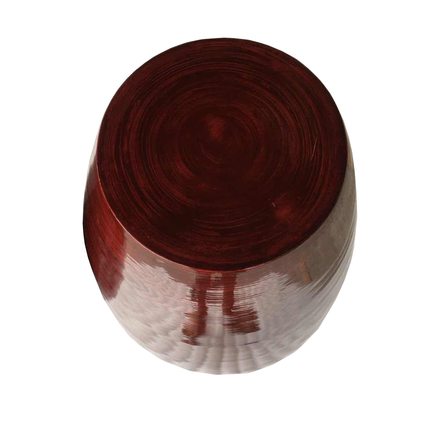 30" Red Lacquer Spun Bamboo Floor Vase - Varnish & Vibe