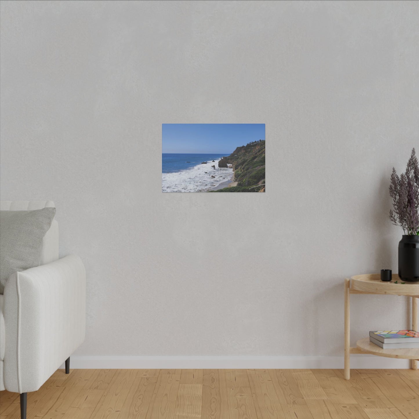 OCEAN SERENE COASTAL LANDSCAPE MATTE CANVAS PRINT WALL ART - Varnish & Vibe