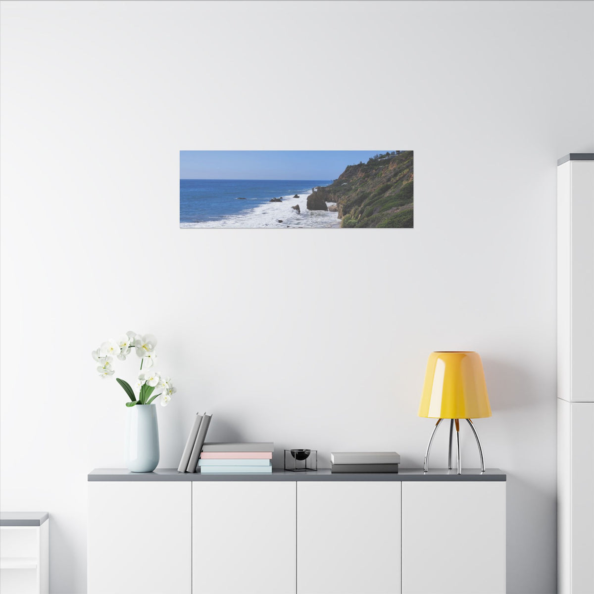 OCEAN SERENE COASTAL LANDSCAPE MATTE CANVAS PRINT WALL ART - Varnish & Vibe