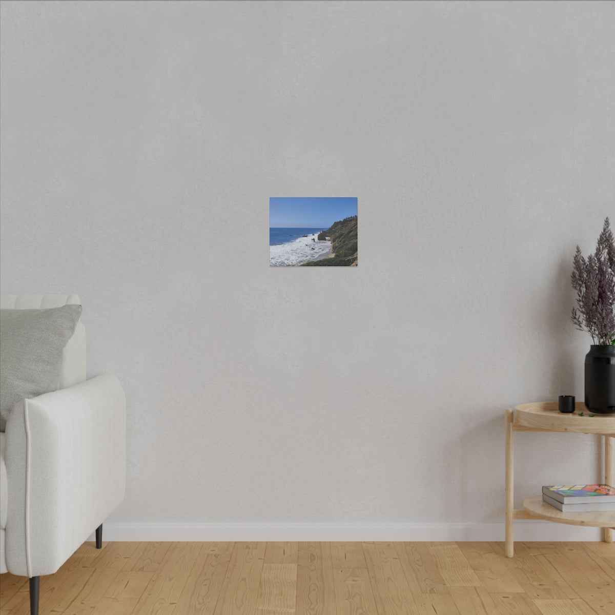 OCEAN SERENE COASTAL LANDSCAPE MATTE CANVAS PRINT WALL ART - Varnish & Vibe