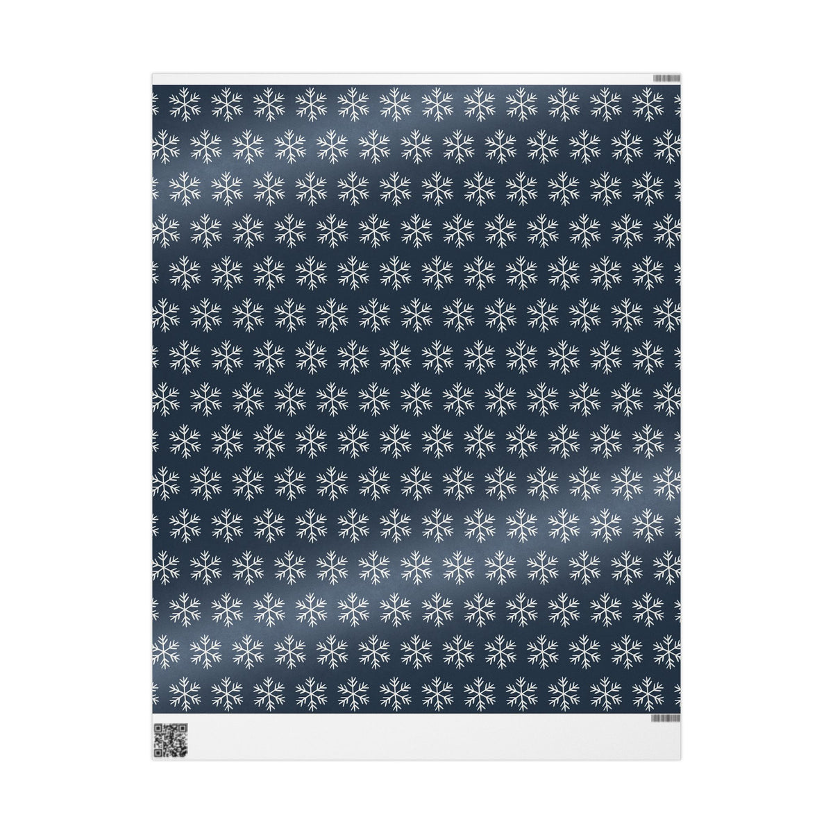 Snowflake Wrapping Paper - Navy Holiday Gift Wrap Roll - Varnish & Vibe