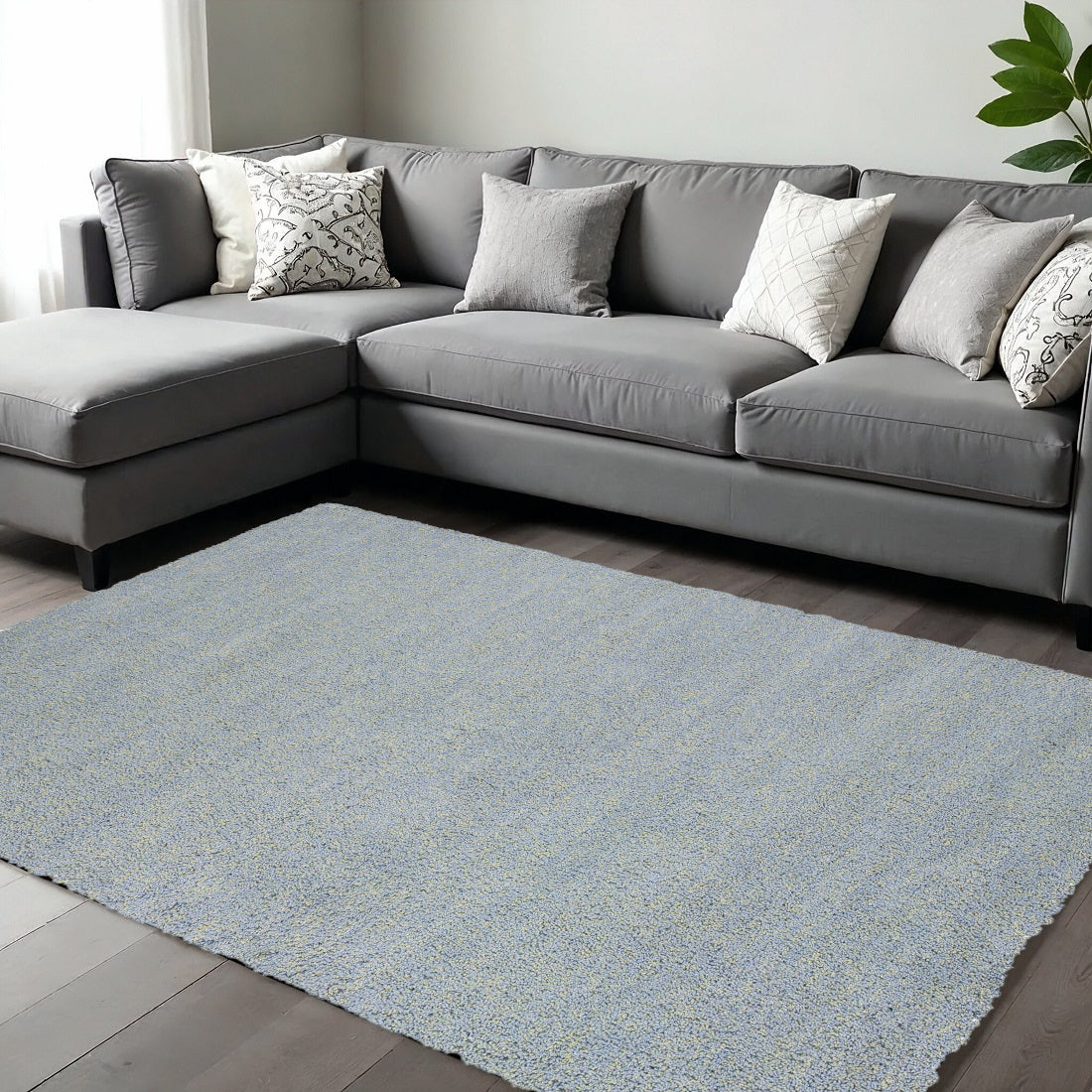 REDONDO 9' x 13' BLUE-GRAY HAND WOVEN AREA RUG