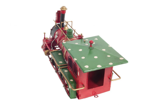 Handmade Tin Christmas Train Model - Varnish & Vibe